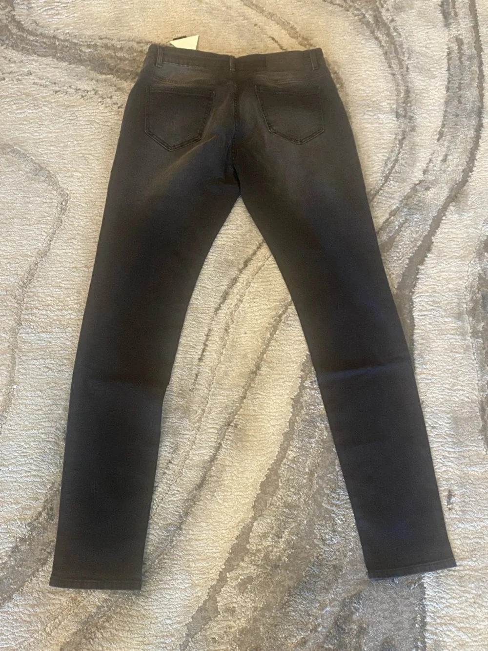boohooMAN Skinny Stretch Stacked Washed Black Jeans size 36 new